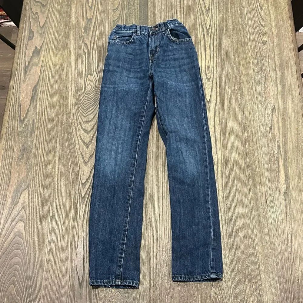 Chrildrens Place Boys Youth Straight Leg Jeans Elastic Waist Medium Wash 12